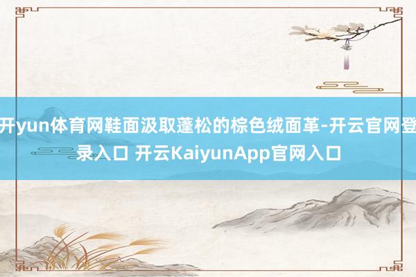 開yun體育網(wǎng)鞋面汲取蓬松的棕色絨面革-開云官網(wǎng)登錄入口 開云KaiyunApp官網(wǎng)入口